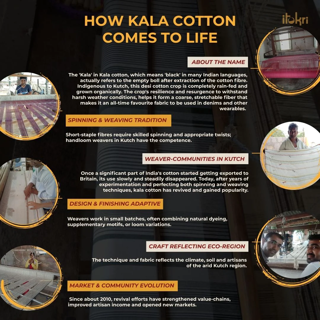 Pink - 3pc Kutch Handloom Organic Kala Cotton Unstitched Dress Material 09 - Image 7