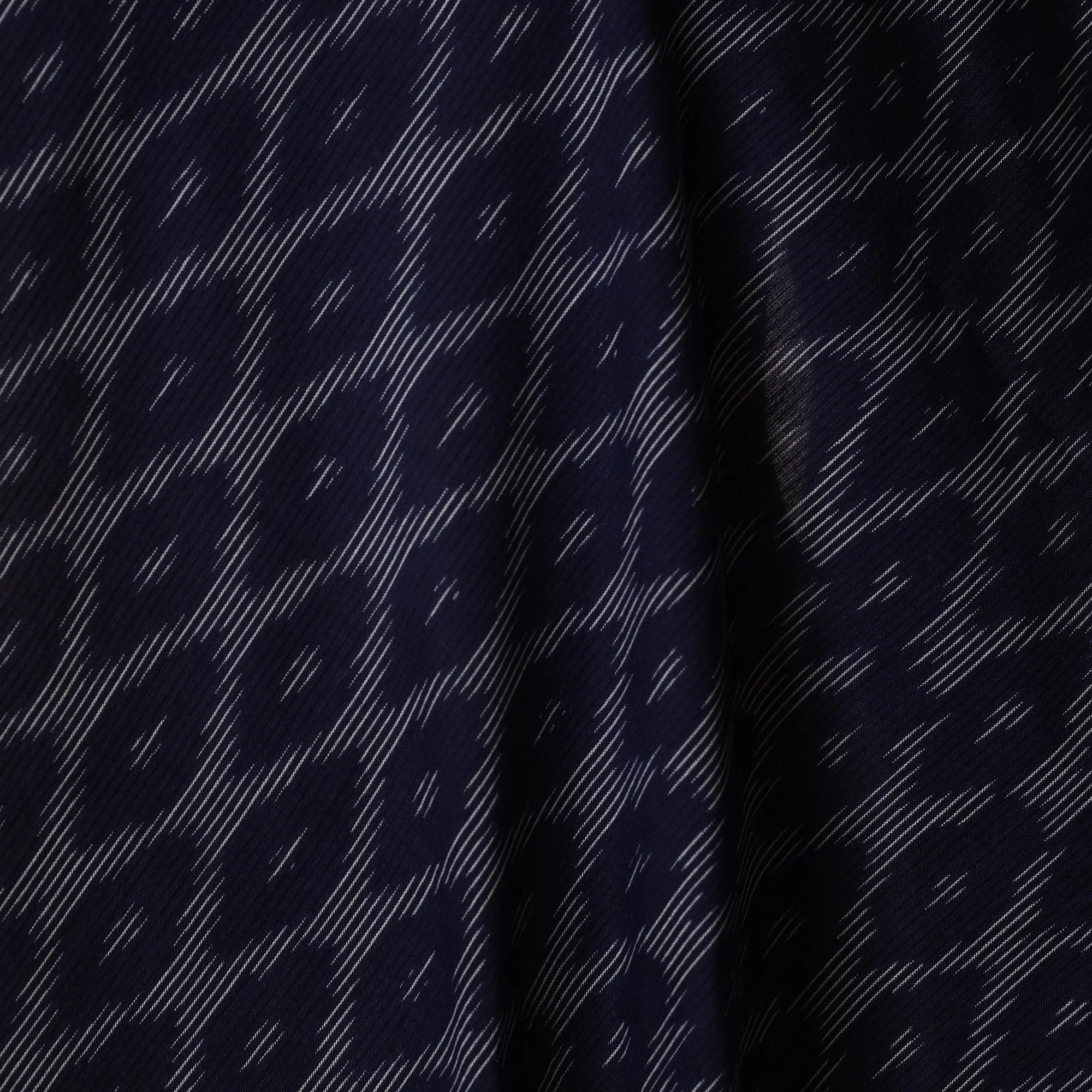 Blue - Cotton Pochampally Ikat Fabric 34 - Image 3