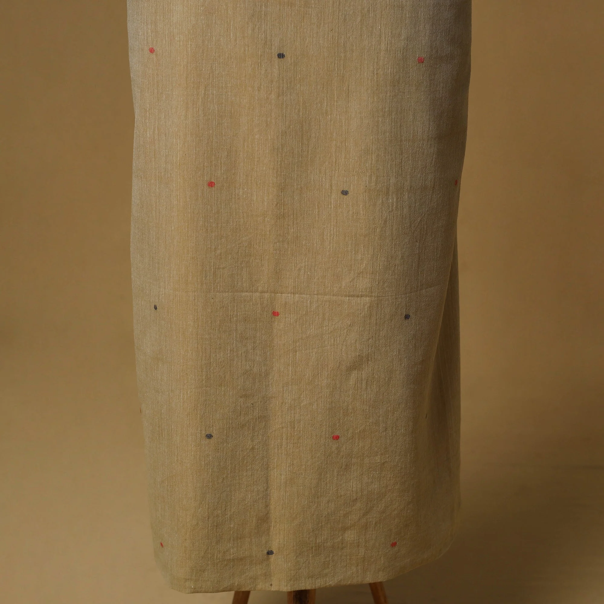 Brown - Handloom Bengal Jamdani Cotton 2pc Unstitched Dress Material 06 - Image 5