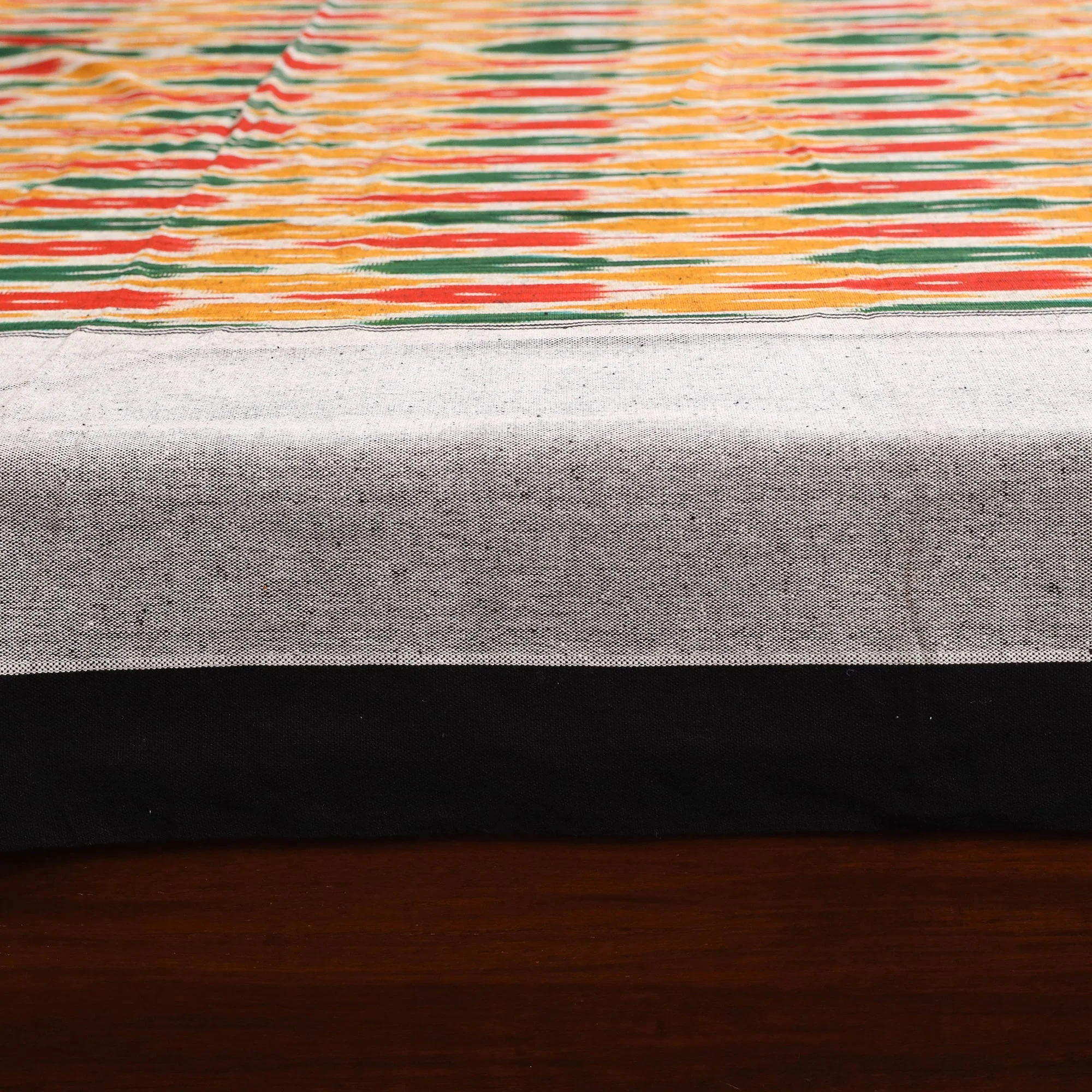 Multicolor - Handloom Cotton Pochampally Ikat Double Bedsheet Set (108 x 90 in) 02 - Image 5