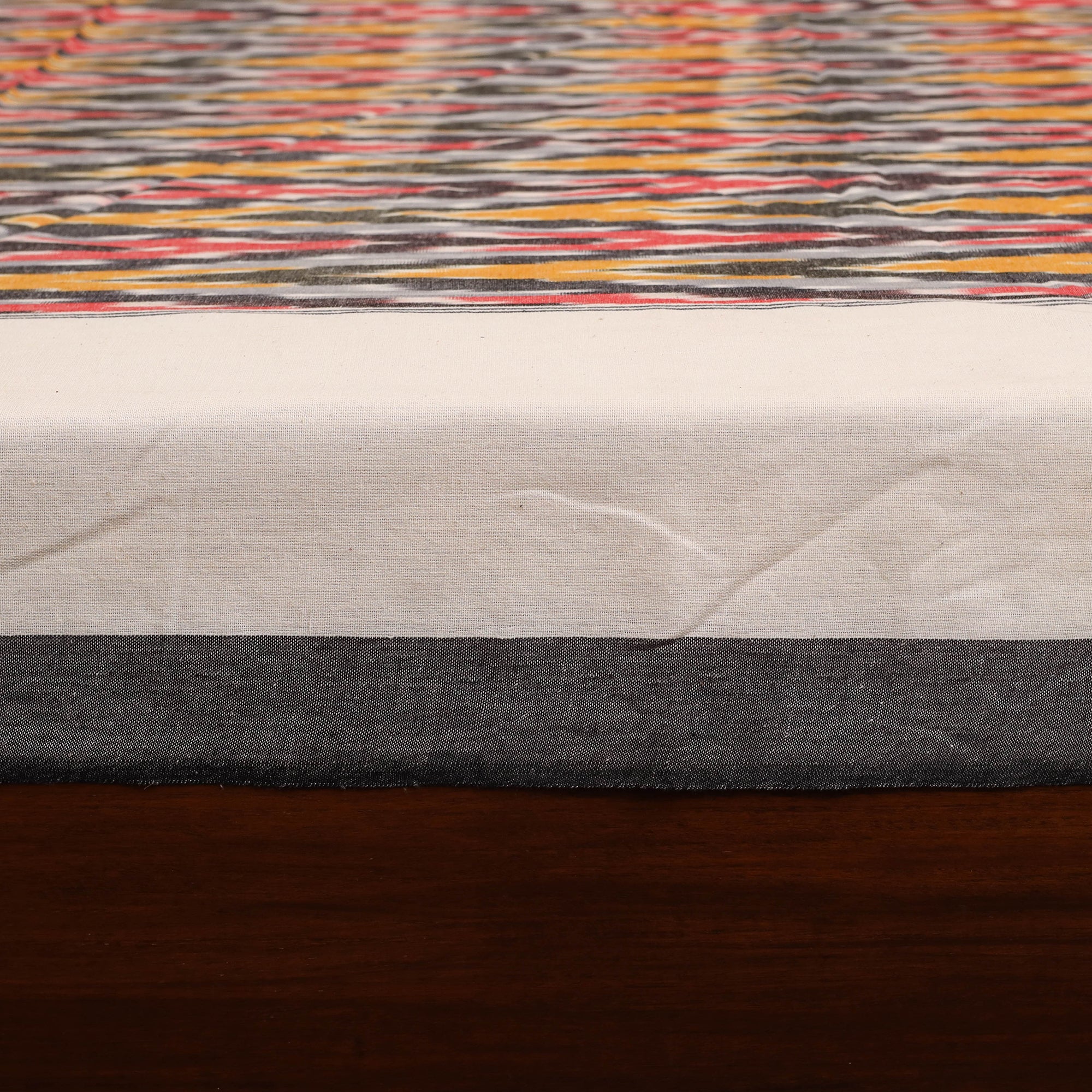 Multicolor - Handloom Cotton Pochampally Ikat Double Bedsheet Set (108 x 90 in) 09 - Image 5