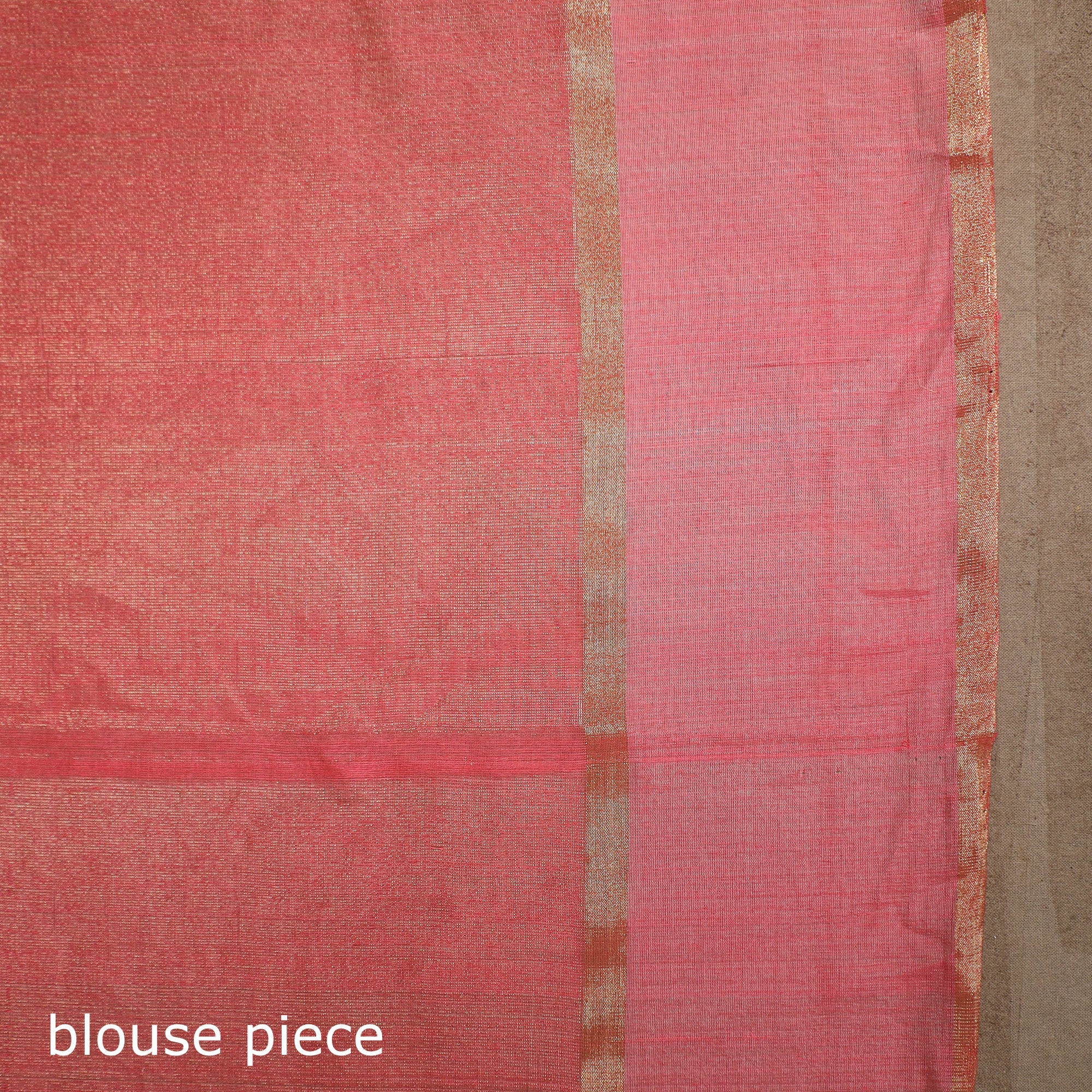 Pink - Handloom Tissue Zari Chanderi Silk Saree 09 - Image 6